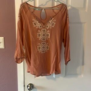 Women’s rusty pink/ blush blouse. Size L